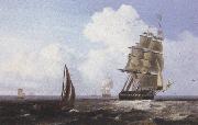Attributed to john wilson carmichael Shipping off Scarborough (mk37) Spain oil painting artist